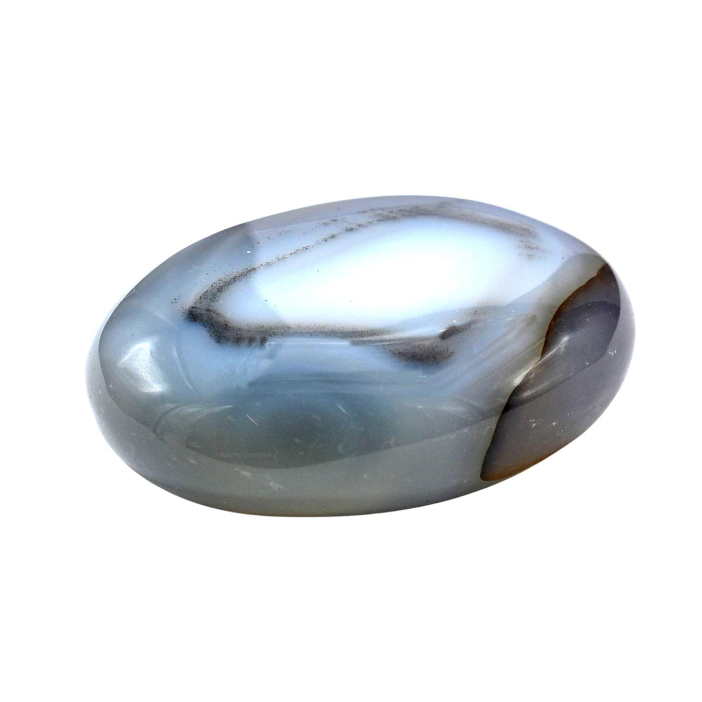 Dendrite Agate Palm Stone - Pocket Massage Worry Stone For Natural Body Chakra Balancing, Reiki Healing And Crystal Grid