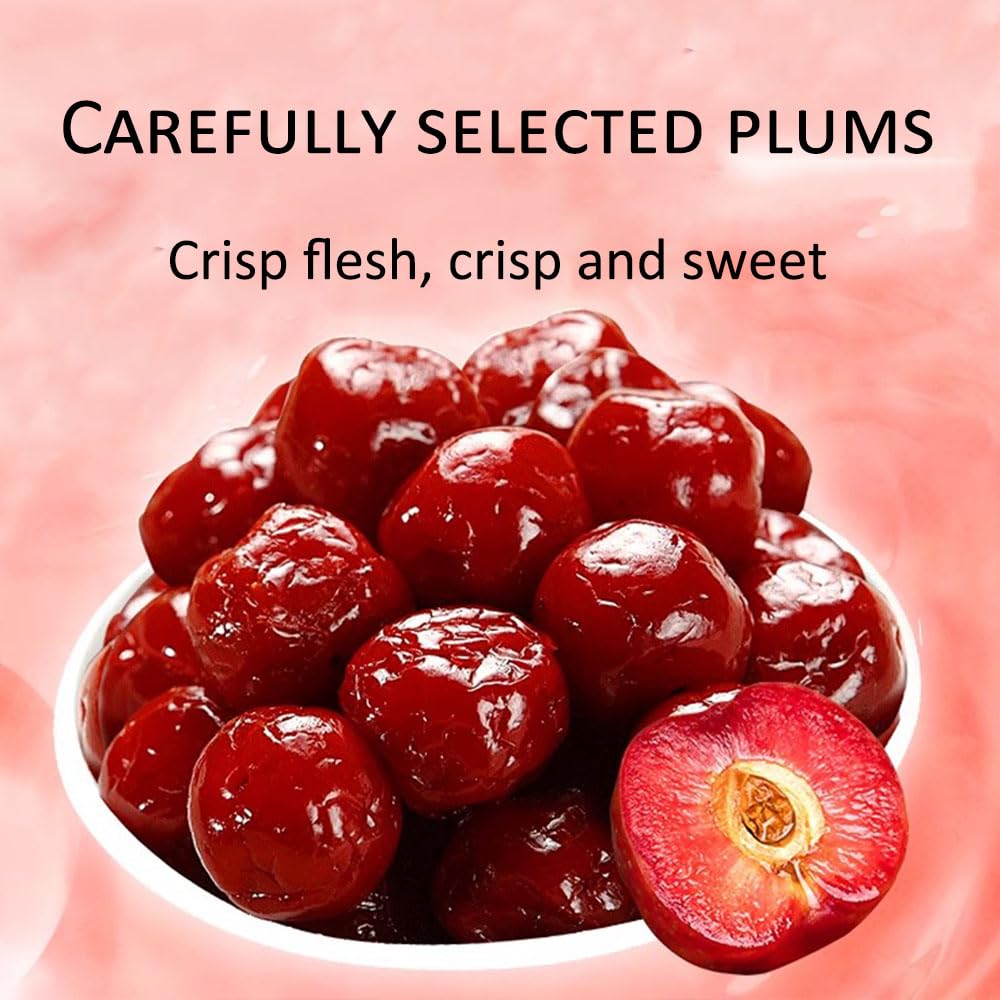 Phuumy 6.7Oz Dried Plums Dried Fruit Prunes Pitted Unsweetened Chinese Dried Plums Thick Flesh, Small Core, Crisp And Sweet