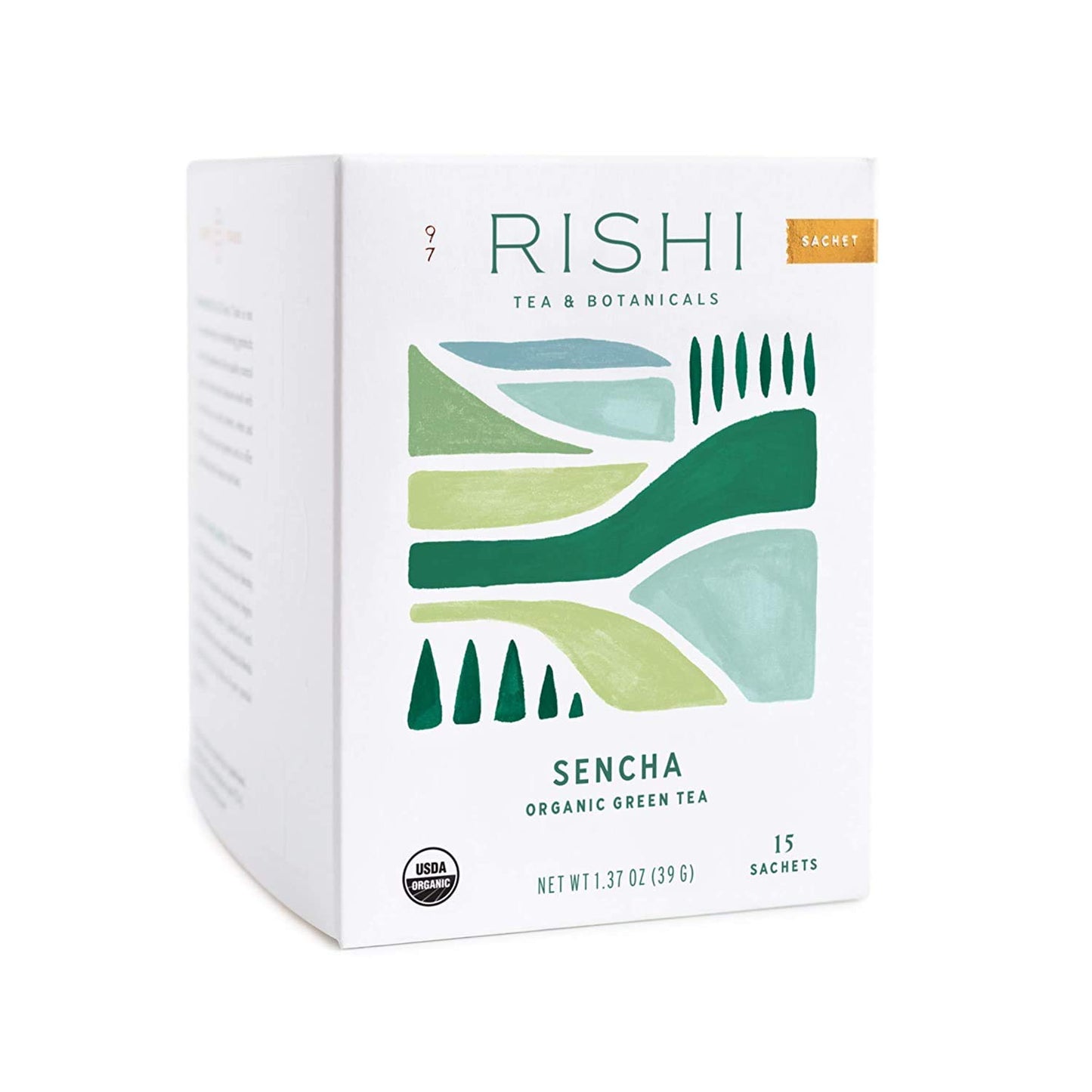 Rishi Tea & Botanicals Sencha Organic Green Tea, 15 sachets (Pack of 2)