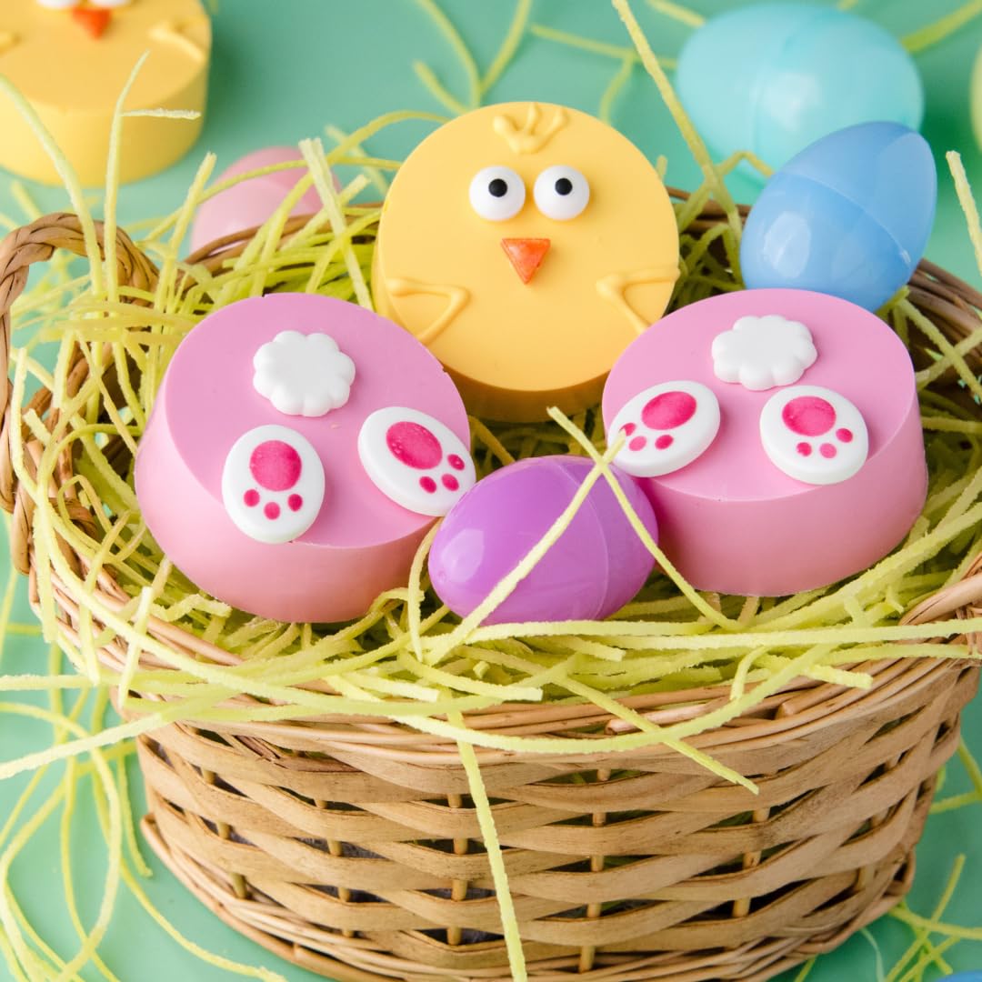 Sweets Indeed Easter Silicone Oreo Mold With Candy Sprinkles And Shapes Bunny Tails Eyes Beaks Decorates 12 Cookies Perfect For