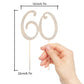 Hatcher lee Birthday Cake Topper - Bling Crystal 60th Party Decoration, Gold, Model HCL-027