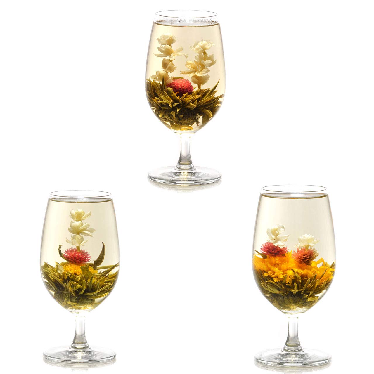 Teavivre Handmade Blooming Flower Tea - 12 Assorted Green Tea Balls - Individually Sealed