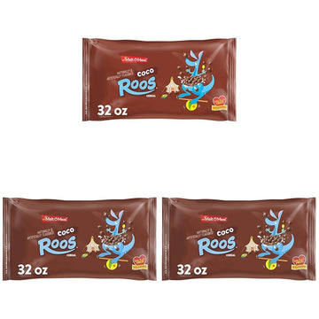 Malt-O-Meal Coco Roos Breakfast Cereal, Crunchy Chocolate Puff Cereal, Large Cereal for Family, 32 OZ Resealable Cereal Bag (Pac