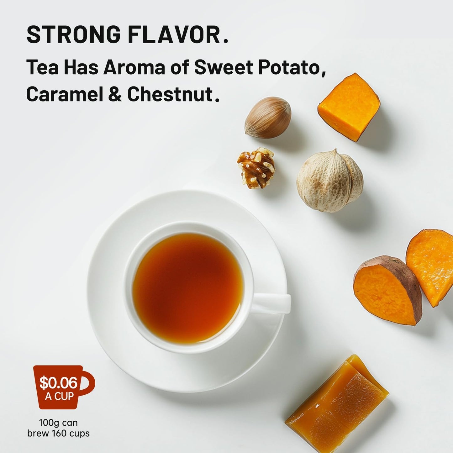 ITEAWORLD Yunnan Black Tea, Loose Leaf, Non-GMO, 20 Corn Tea Bags, Strong Flavor, 3.5 oz Pack