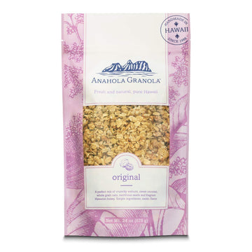 Anahola Granola Original 24 Oz - Healthy Hawaiian Muesli Cereal - Wheat Free With No Sugar Added - Hand Cut Since 1986 - Good For You While Still Tasting Great (24 Oz)