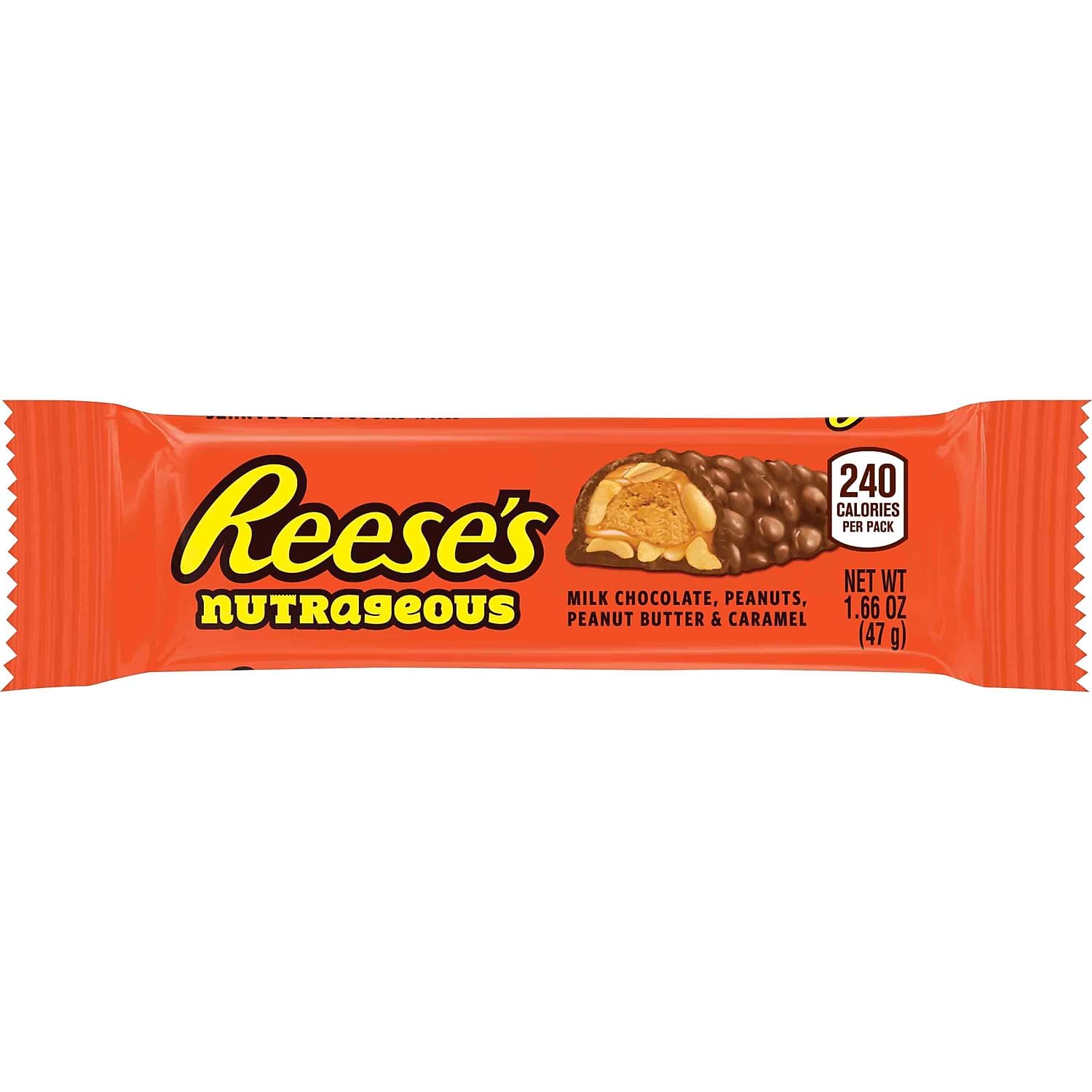 ReeseS Nutrageous Bar  1.66 Oz.  18/Box (Hec10930)