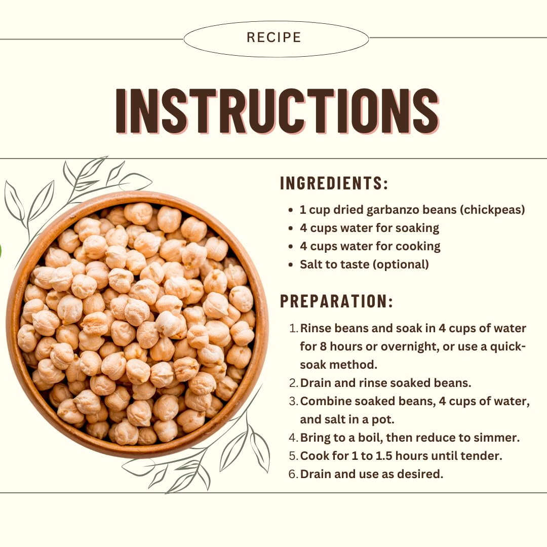 Mountain High Organics Certified Organic Dried Garbanzo Beans, Bulk, Non Gmo, Vegan, Sproutable Dried Chickpeas, Plant Based Pro