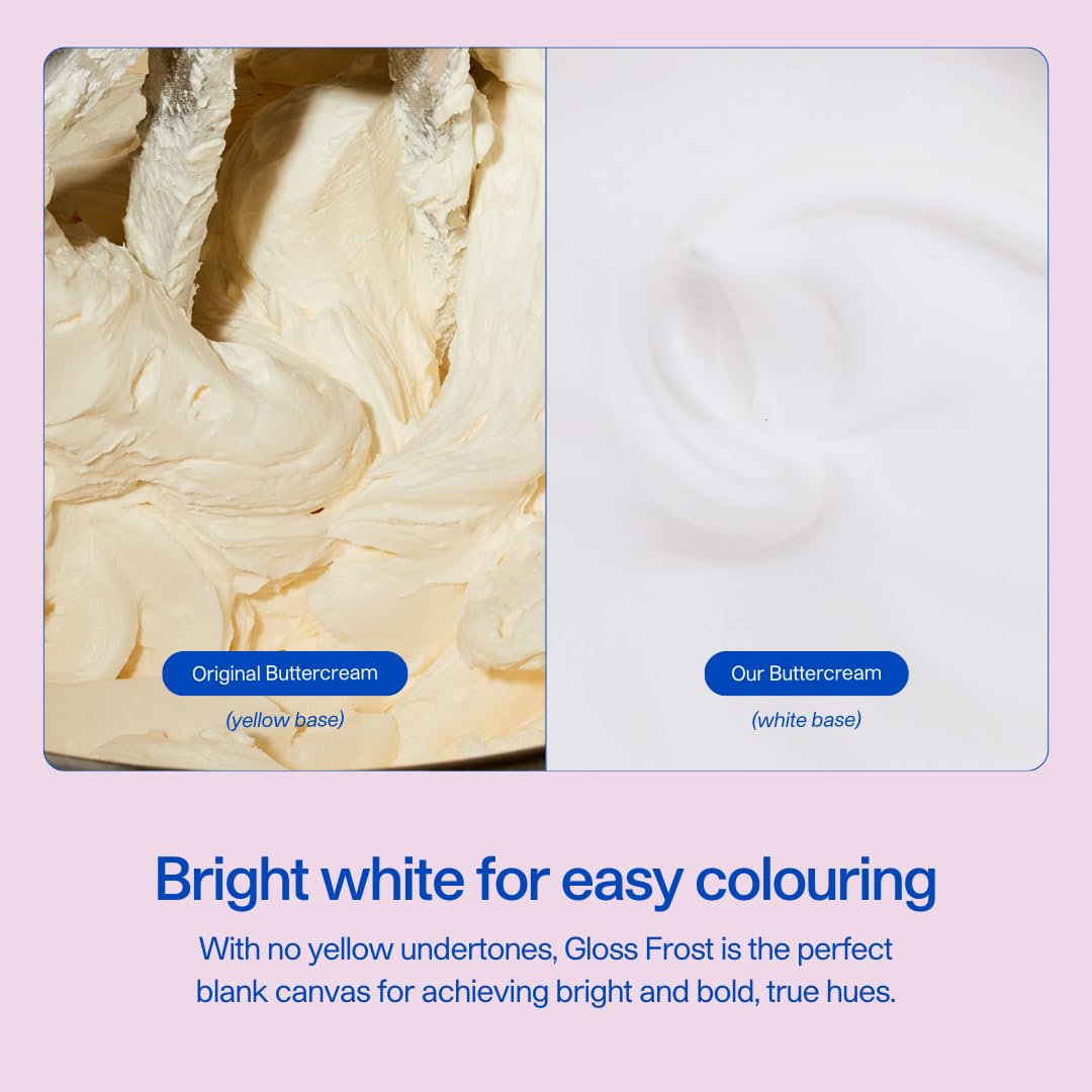 Colour Mill Gloss Frost White Buttercream, 1L (2.2LBS), Model CMB1LW, White Color