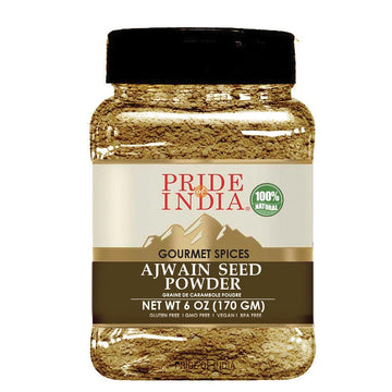 Pride Of India - Ajwain Seed Powder - Gourmet Indian Spice - Made From Fresh Carom Seeds - Rich In Nutrients - Aromatic & Flavor
