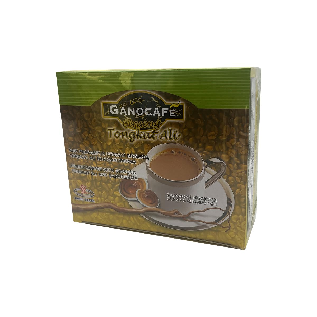 Generic GANO Excel Instant Premix Coffee, 15 Sachets x 23g, 36.51 Ounce, Model GE_Ginseng_TAli-3P, 3 Packs