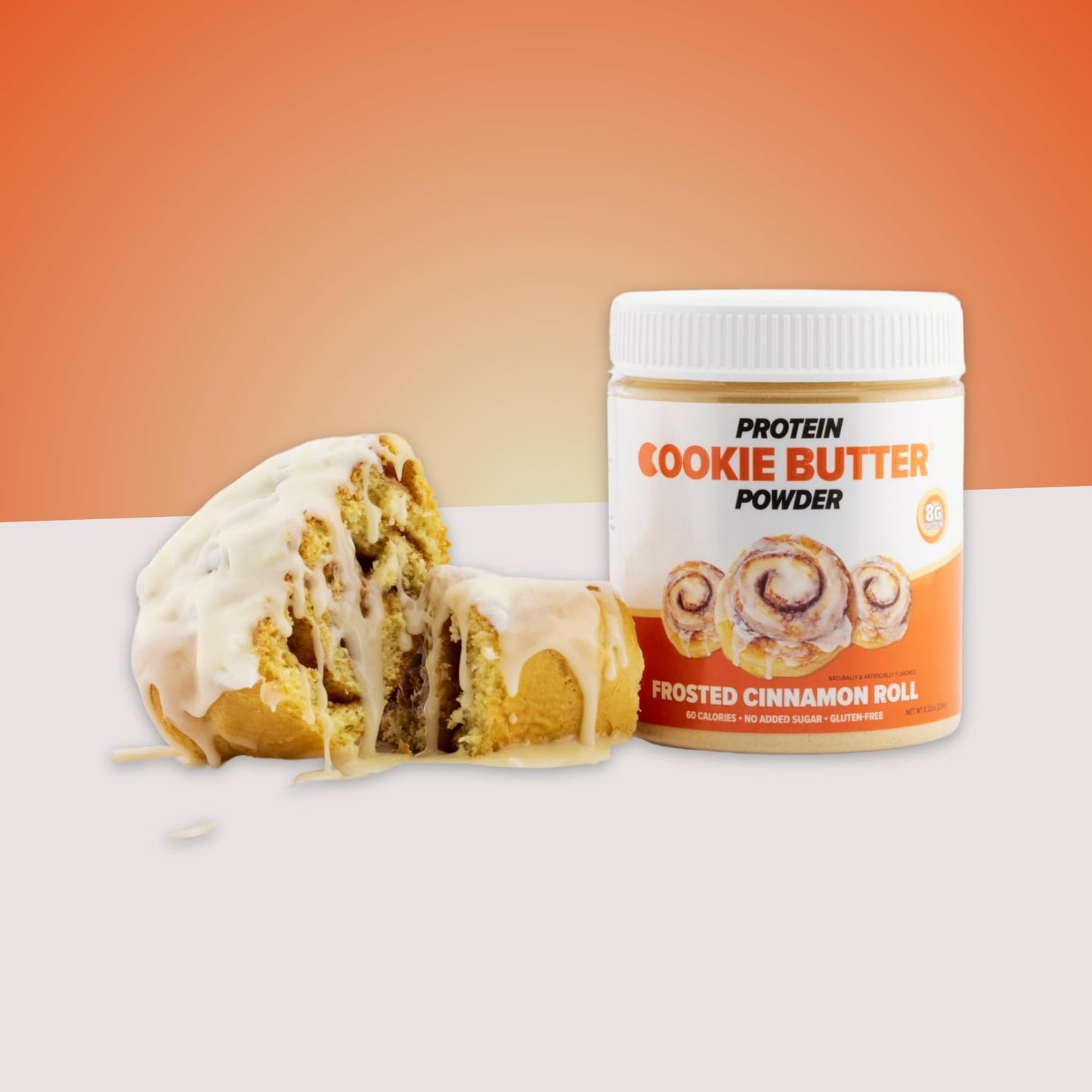Flex Whey Protein Cookie Butter Powder - Frosted Cinnamon Roll | Keto-Friendly, Low Carb, No Added Sugars, Gluten-Free | Easy To Mix, Bake And Spread | 8.32Oz