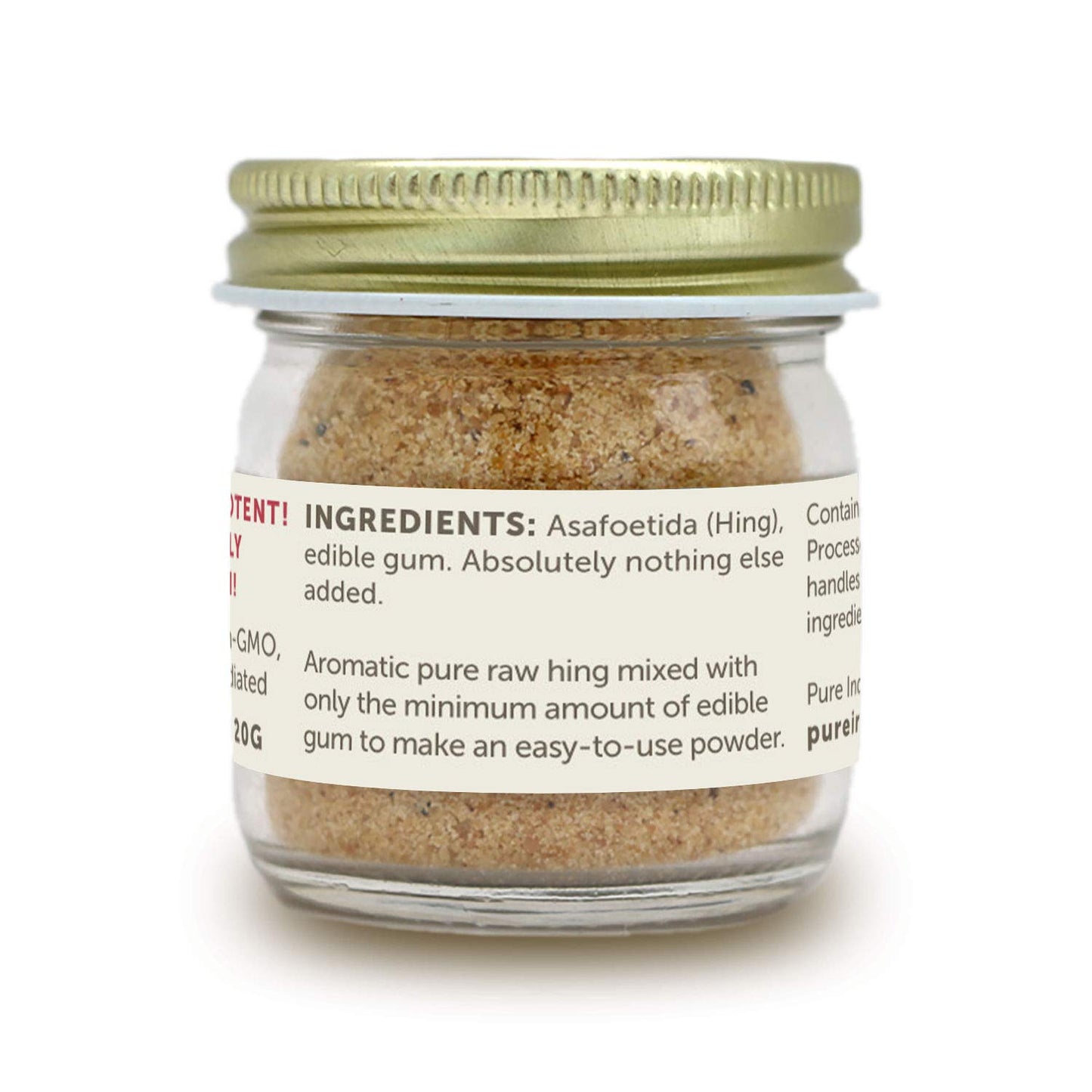 Pure Indian Foods Best Hing Ever (Asafoetida Powder) - Indian Spice For Garlic & Onion Substitute, 20G Glass Bottle (Not Tested For Gluten 1Pk, 0.71 Ounce)