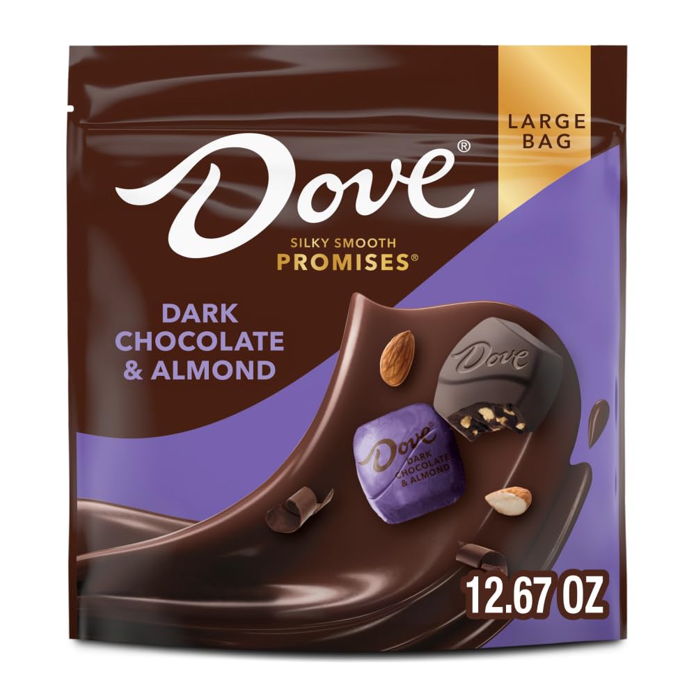 DOVE PROMISES Dark Chocolate Almond Candy Individually Wrapped   12.67 oz Bag