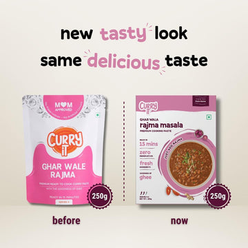 Curryit Ready To Cook Ghar Wale Rajma Curry Paste, 250G Serves 4-6 | Indian Masala Gravy | Made With Ghee | Ready In 15 Minutes