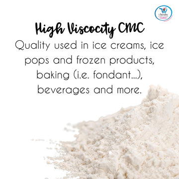 Cmc Powder (1 Lb) - Carboxymethylcellulose - High Viscosity Premium Thickener, Stabilizer And Water Retention Agent La Tiendita