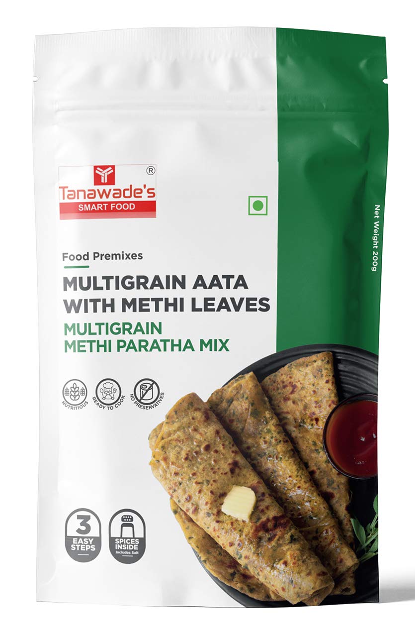 Tanawades Smart Food Paratha Combo, Instant Lal Math Paratha, Methi Paratha Mix, Ready To Cook, Home Food With Hand Picked Flavo