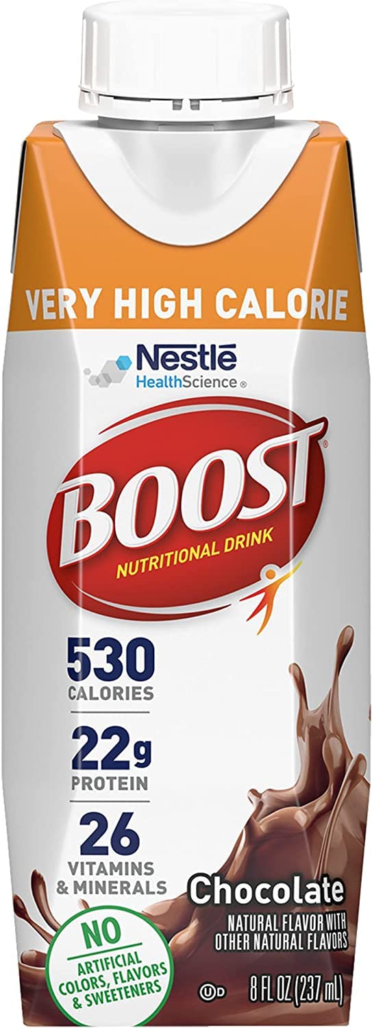 BOOST Very High Calorie Nutritional Drink, Very Vanilla, 8 FL OZ (Pack of 24)