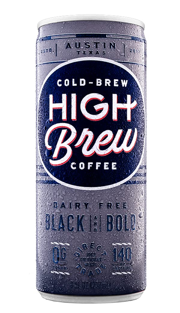 High Brew Coffee Cold Brew Coffee, Caffeinated, Dairy Free, 8 Fl Oz (Pack of 12), Original Version