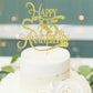 Yetxel Gold Glitter Cake Topper - 50th Anniversary Decoration - Paper - 85 Color
