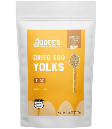 Judee s Gluten Free Dried Egg Yolk Powder - Egg Substitute for Baking & Cooking - Protein Powder for Smoothies & Sauces - Glute
