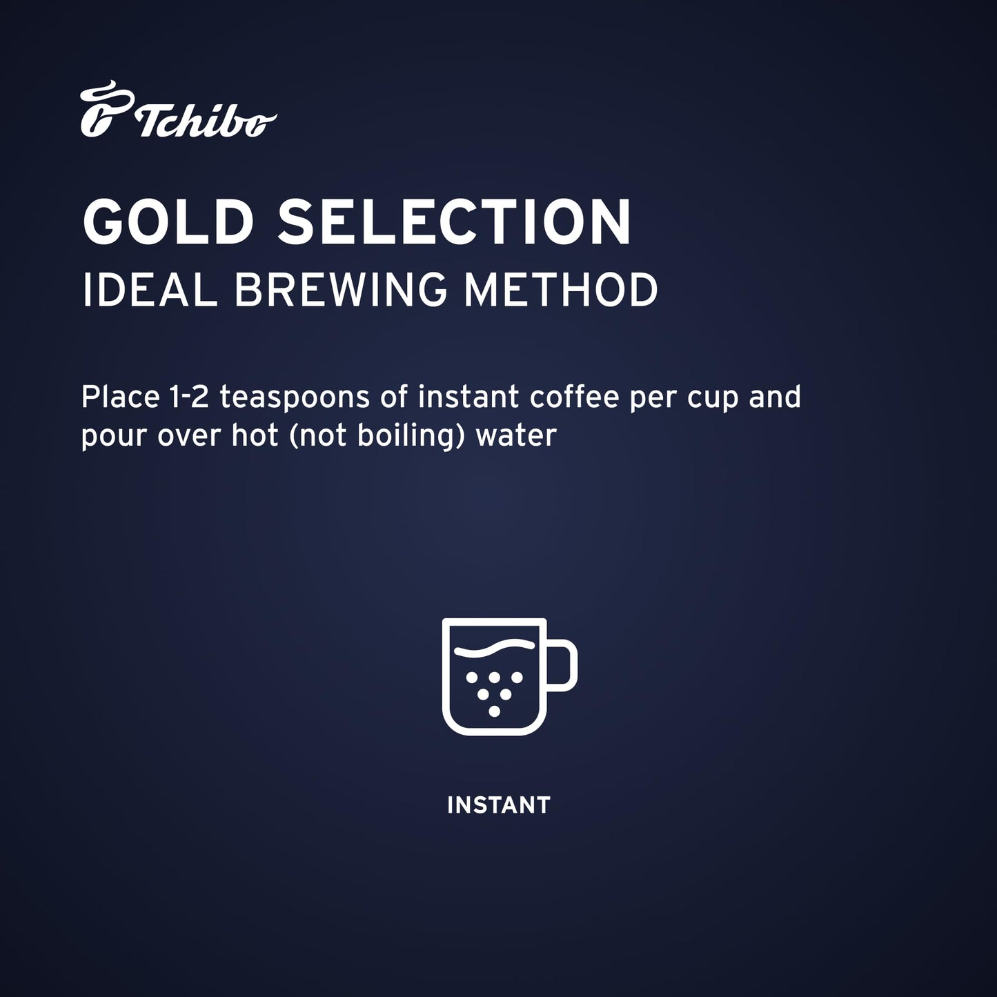 Tchibo Instant Coffee - Gold Selection - Made Of Dark-Roasted Robusta Beans For A Rich Taste And Intense Aroma - 5/6 Intensity, 1/6 Acidity, 5/6 Roast Level - 2 X 7.05 Oz