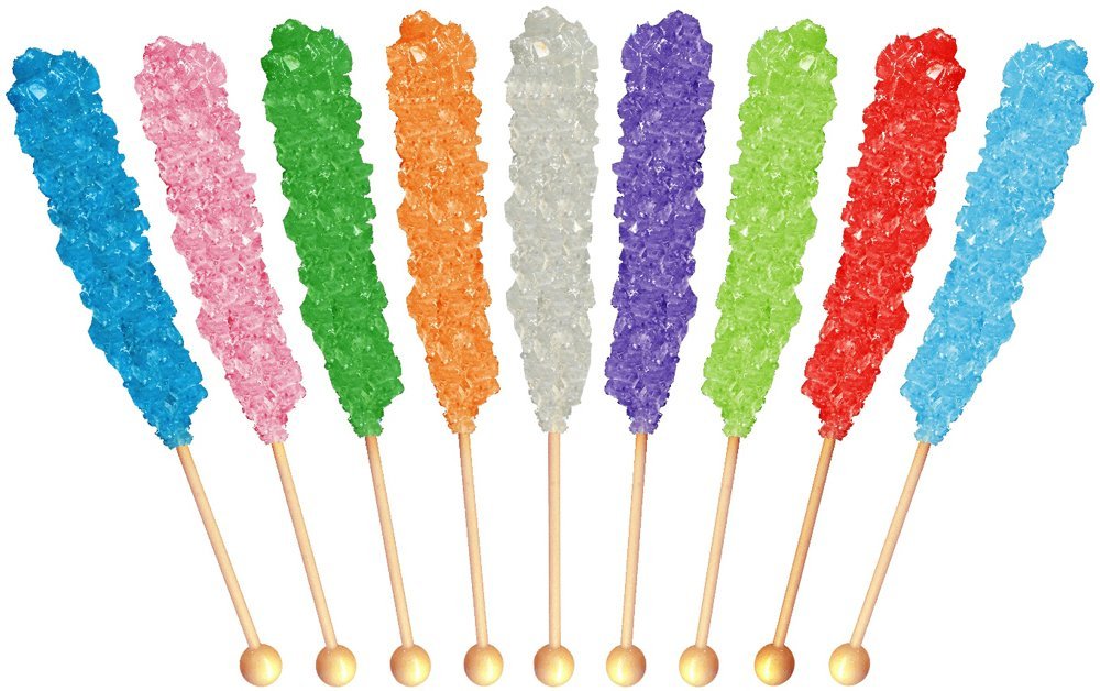 Buffalo Bills Mixed Rock Candy On A Stick (36-Ct Tub Mixed Rock Candy Crystal Sticks In 9 Flavors) …