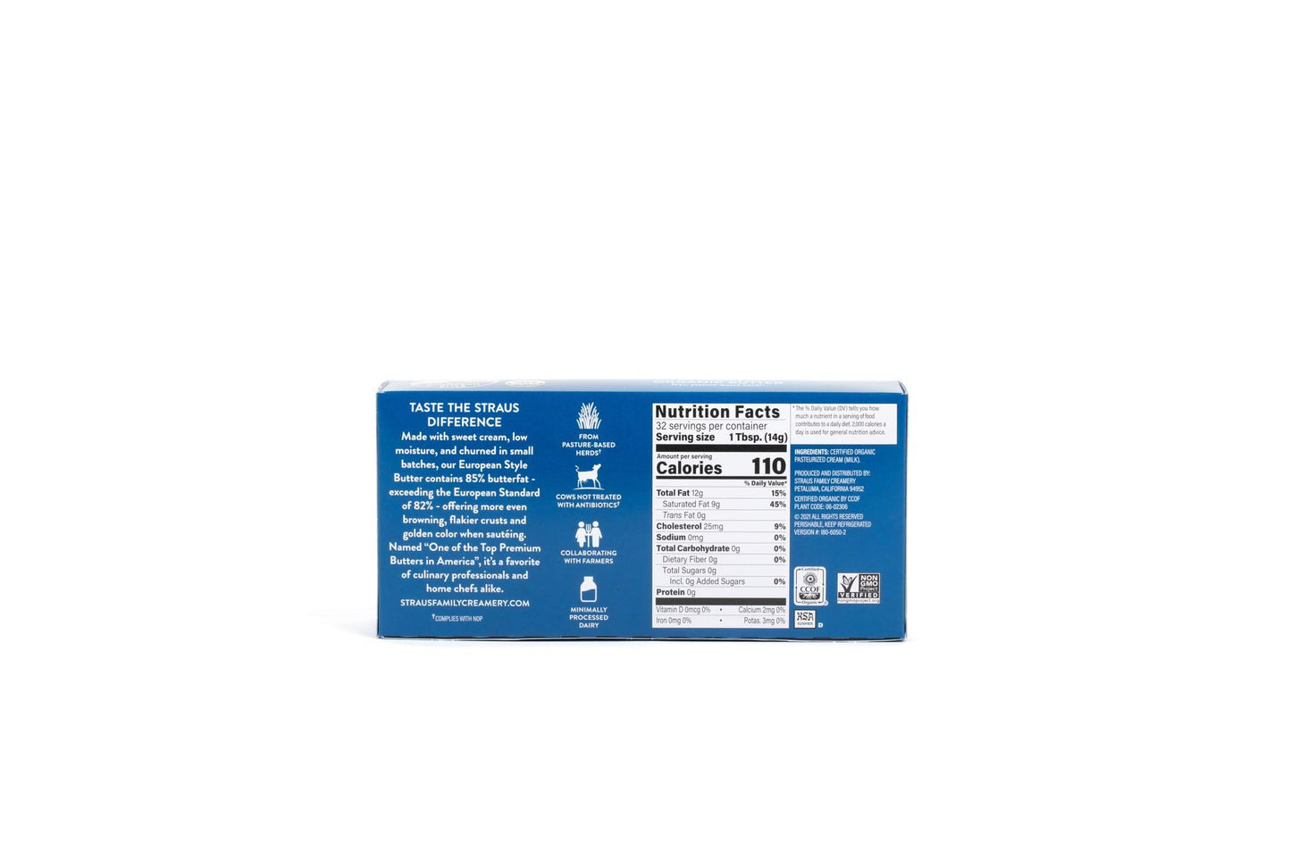 Straus Organic Butter - Unsalted, 16 oz
