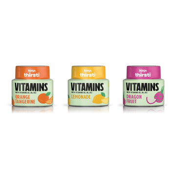 Ninja Thirsti Flavored Water Drops, Vitamins B3, B6, B12, Variety Pack, 3 Pack, Calories, Zero Sugar, 2.07 Fl Oz, Makes 17, 12Oz