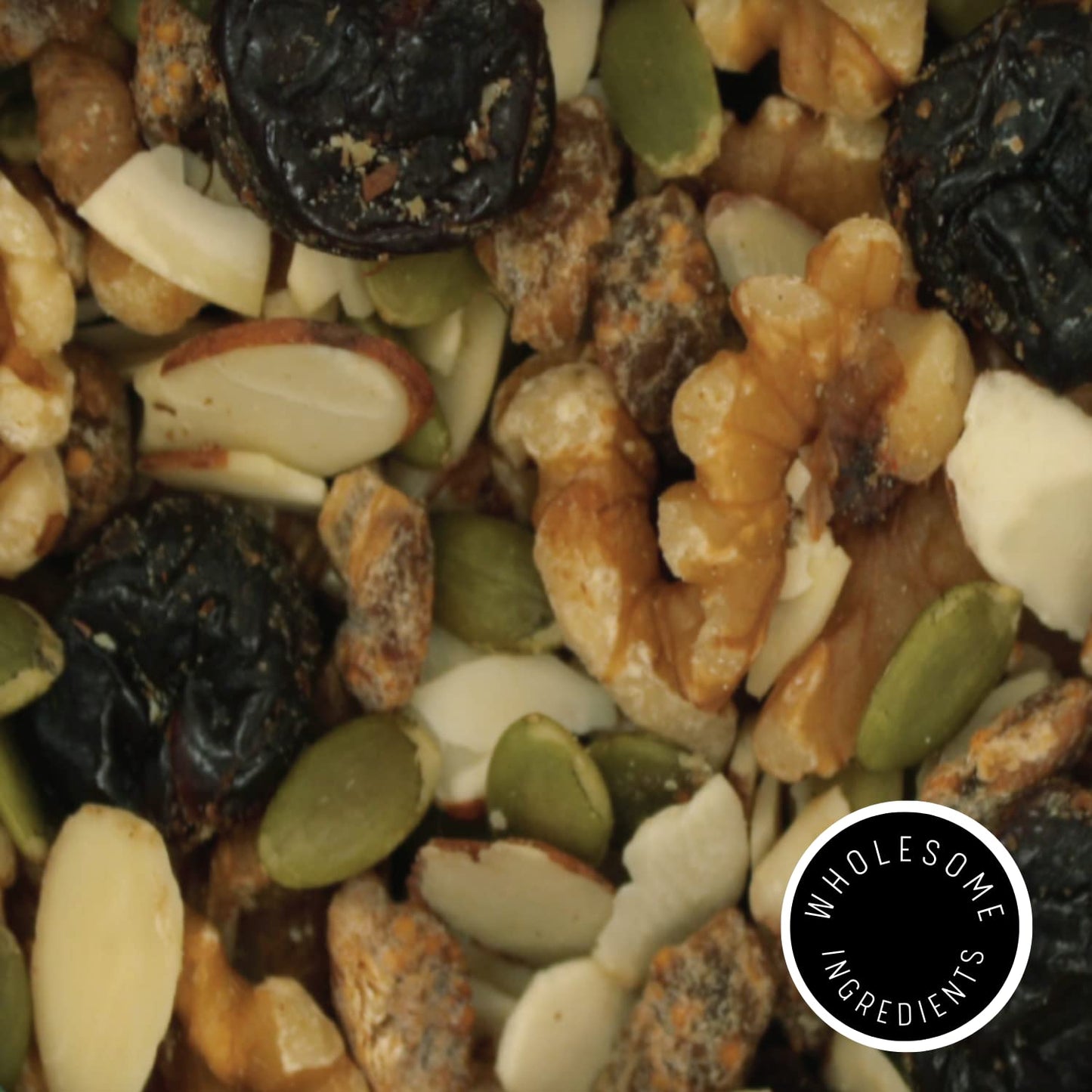 Modern Mill Omega Mixed Salad Topper By Gourmet Nut - Dried Cranberries, Figs, Roasted Sliced Almonds, Walnuts, Cherries & Pumpk