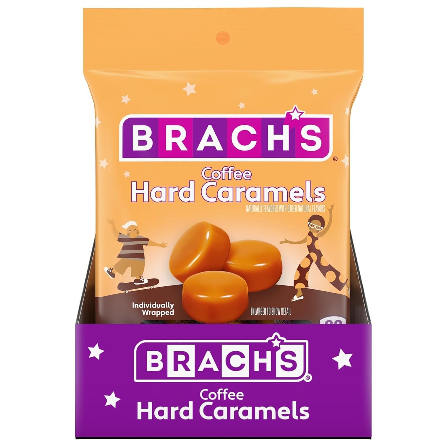 9 SHANIS ROOTS SHOOTS Coffee Hard Candy, Individually Wrapped, 3.25 Ounce Peg Bag, Pack of 6