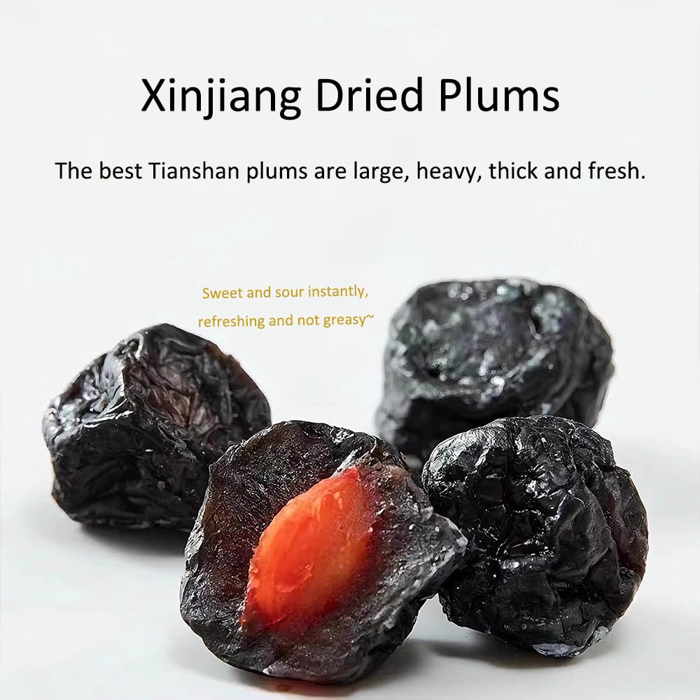 Phuumy 7.76Oz Dried Plums Dried Umeboshi Chinese Dried Plums Fruity And Full-Bodied Prunes Pitted Unsweetened