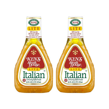 Ken's Steak House Lite Italian Dressing & Marinade, 16 Fl Oz (Pack of 2)