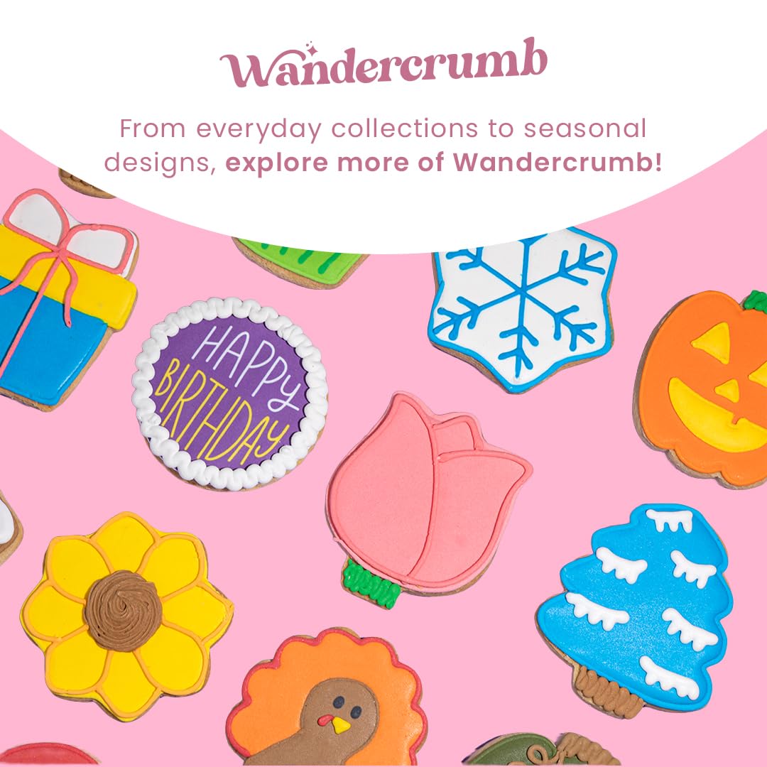 WANDERCRUMB | Mom Birthday Gifts | Hand Decorated Sugar Cookies Gift Set - 3 Pack in Box with Message Card - Birthday Gifts for