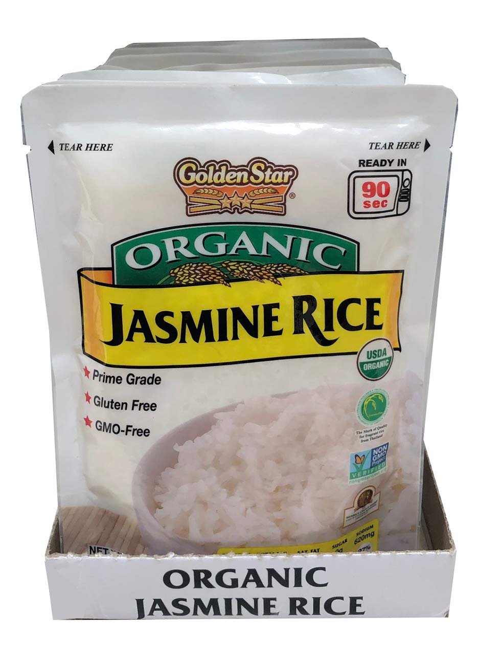Golden Star Organic Rice Pouch, 8.5 Oz (8 Pack)