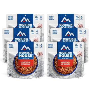 Mountain House Spaghetti With Beef Marinara Freeze Dried Backpacking & Camping Food |6-Pack