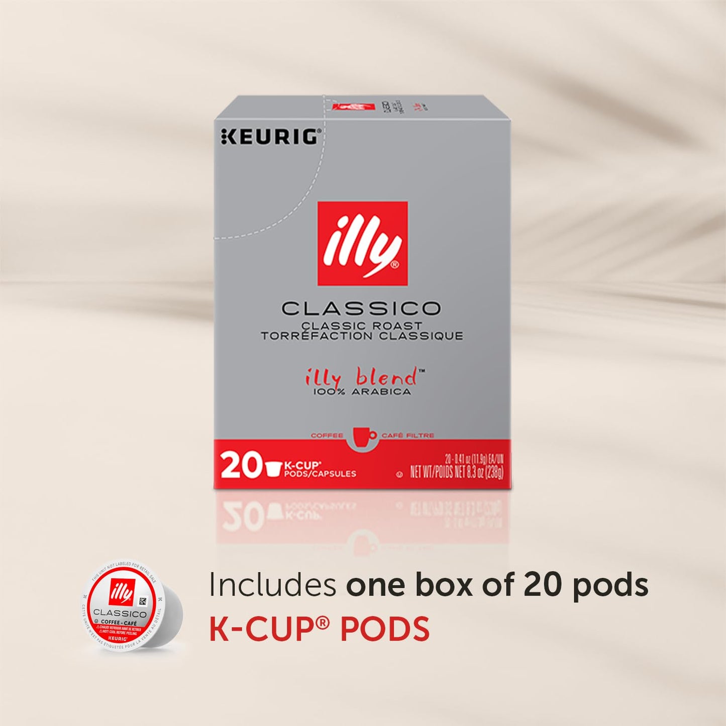 illy Coffee K Cups for Keurig – Classico Roast, Mild & Flavorful – 20 Count