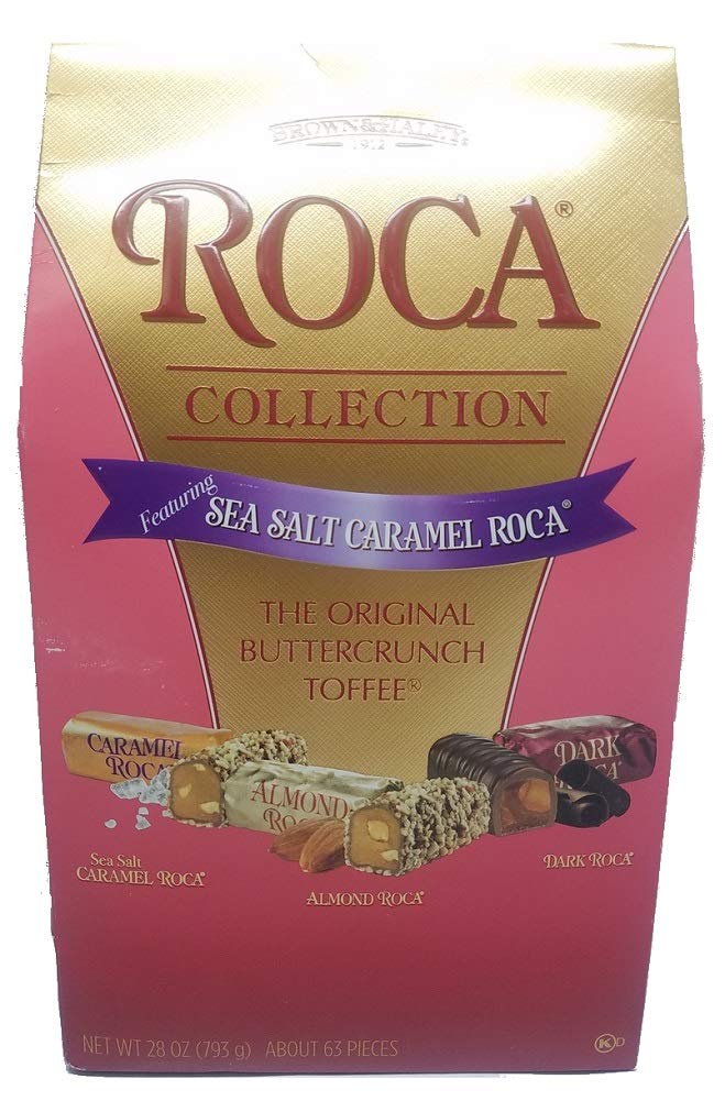 28 Oz Roca Collection, Almond, Dark, Sea Salt Caramel
