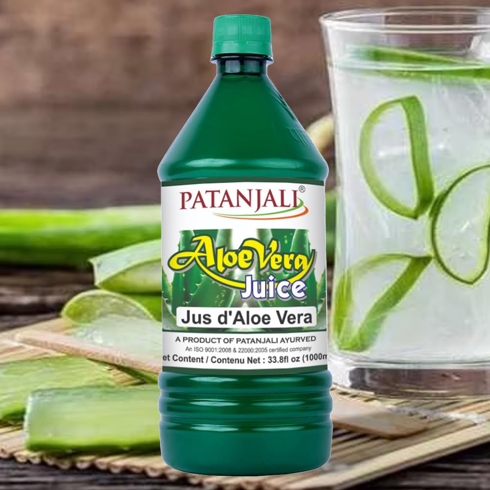 Patanjali Aloevera Fibre Juice, 1L, Bottle