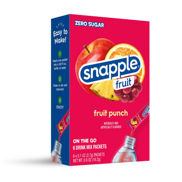 Snapple Fruit Punch Powder Drink Mix - 12 Boxes of 6 Powder Sticks, 72 Sticks total | Zero Sugar | On-the-Go Hydration for Refre