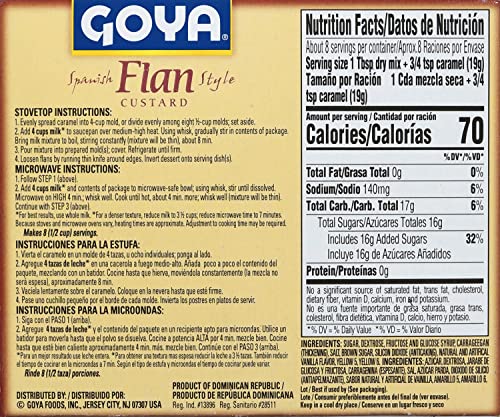 Goya Flan Custard with Caramel, 5.5 Ounce, Pack of 36, Creamy Dessert Treat