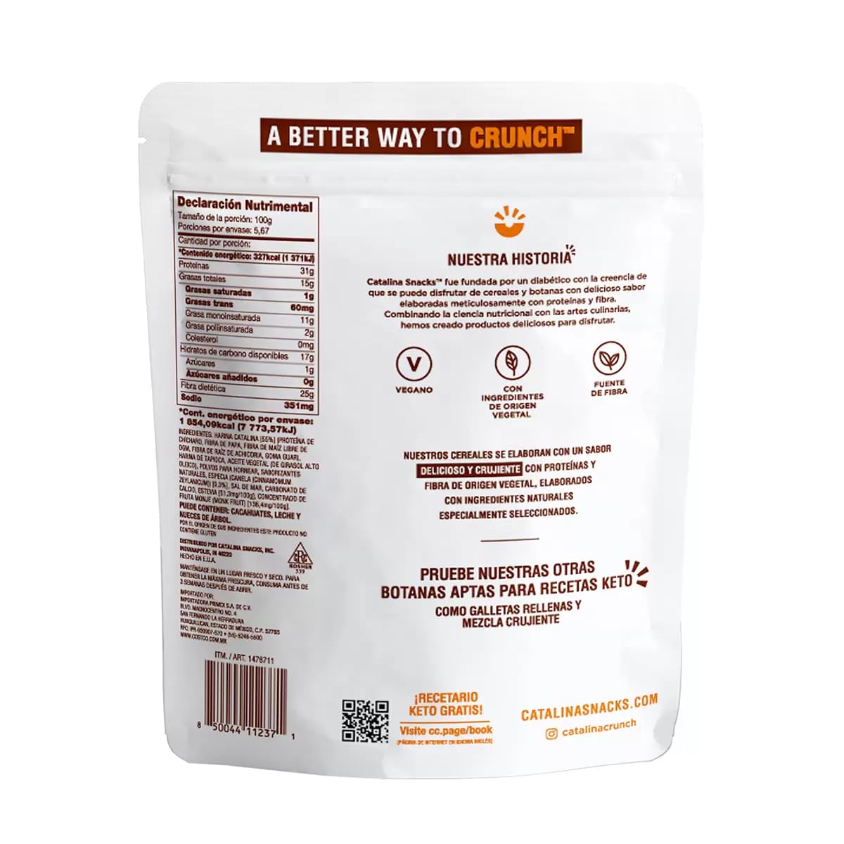 Catalina Snacks Keto Friendly Cereal, 20 Oz