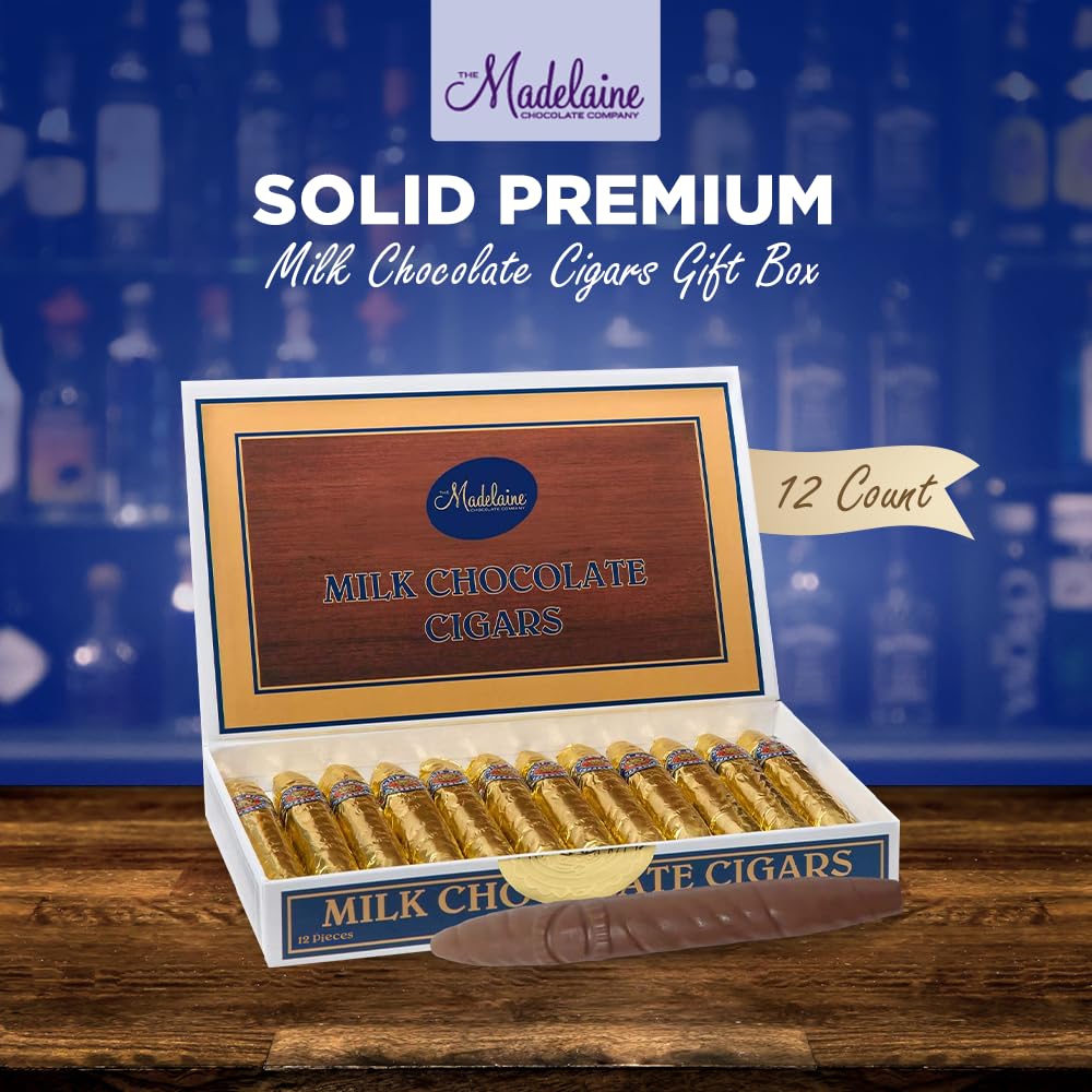 Madelaine Chocolate Candy smoky aromas Gift Box for Birthday Party or Celebration - 12 Chocolate smoky aroma Fathers Day Gift - Individually Wrapped in an Elegant Box