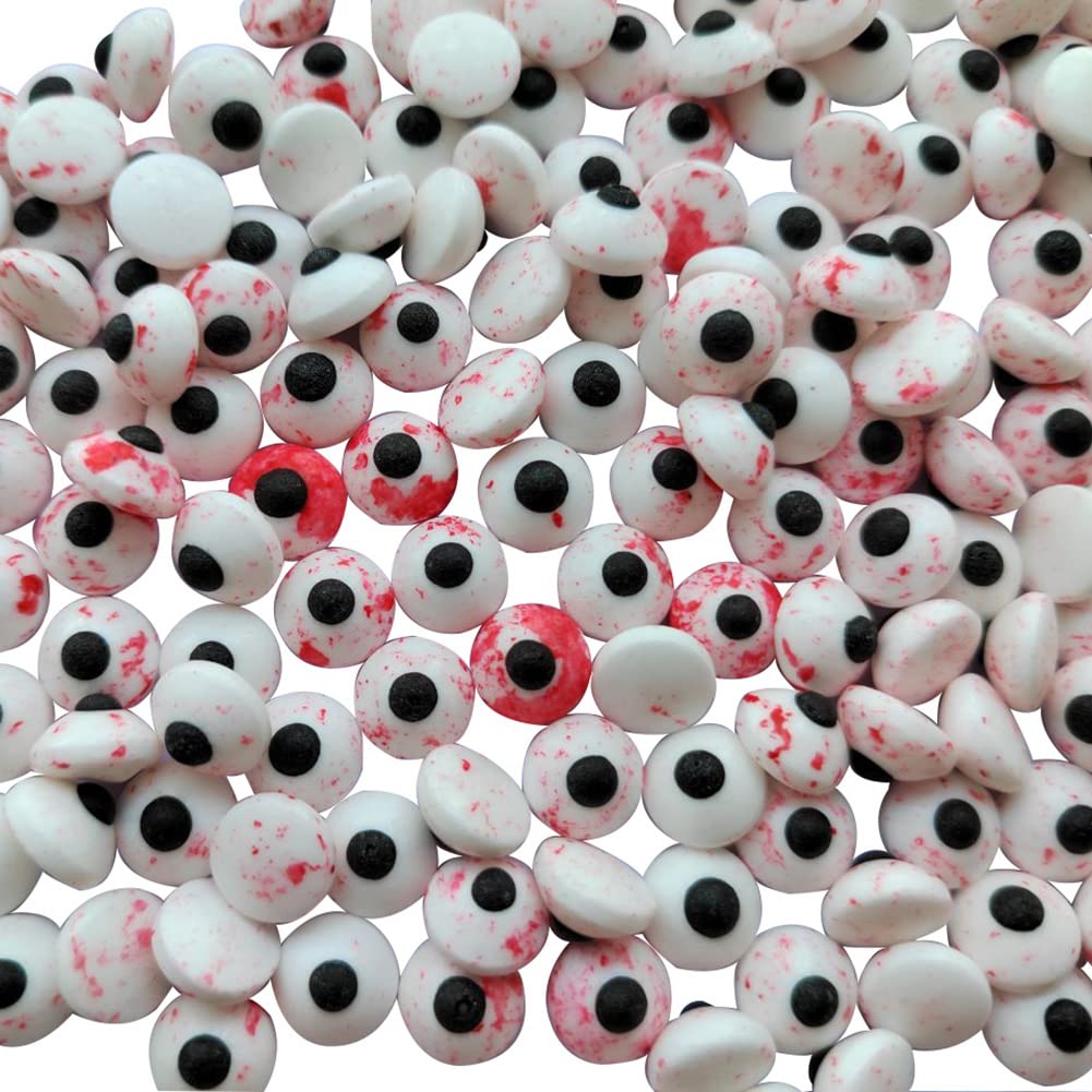 1 Bottle Candy Eyeballs Bloody Red Eyes Cake Cupcake Toppers Cookie Decorations Edible Dessert Sprinkles for Halloween Christmas