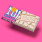 Tonys Chocolonely Belgian White Chocolate Raspberry Candy Bar With Popping Candy, Chocolate Bar for Snacks, Party Favors, Gifts,
