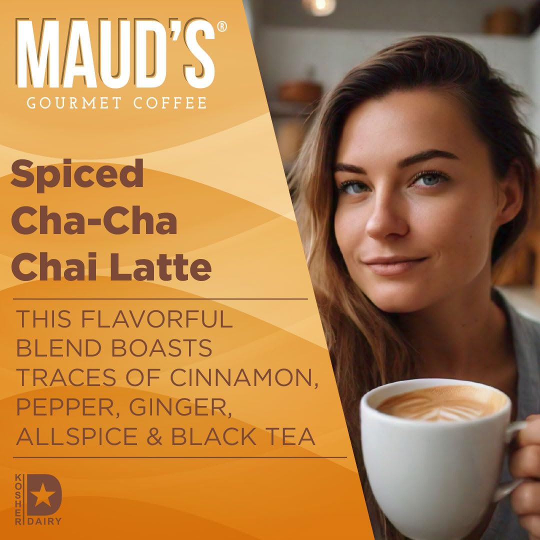 Maud'S Chai Tea Latte (Spiced Cha-Cha-Chai Latte), 72Ct. Solar Energy Produced Recyclable Single Serve Flavored Chai Tea Latte P