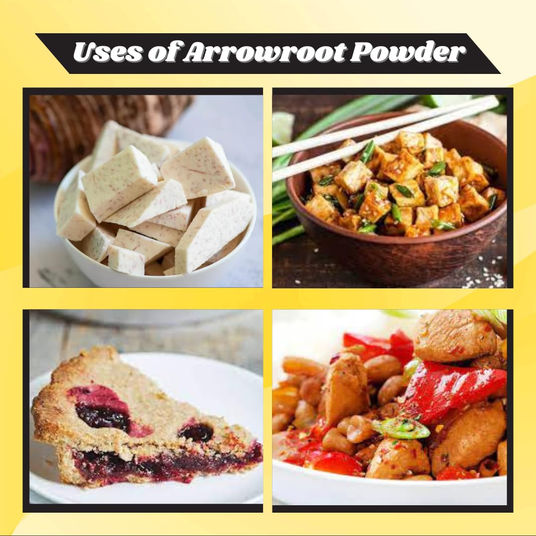 mGanna 100% Natural Arrowroot Powder 227 g / 0.5 lbs for Baking and Food Recipes (Maranta arundinacea)