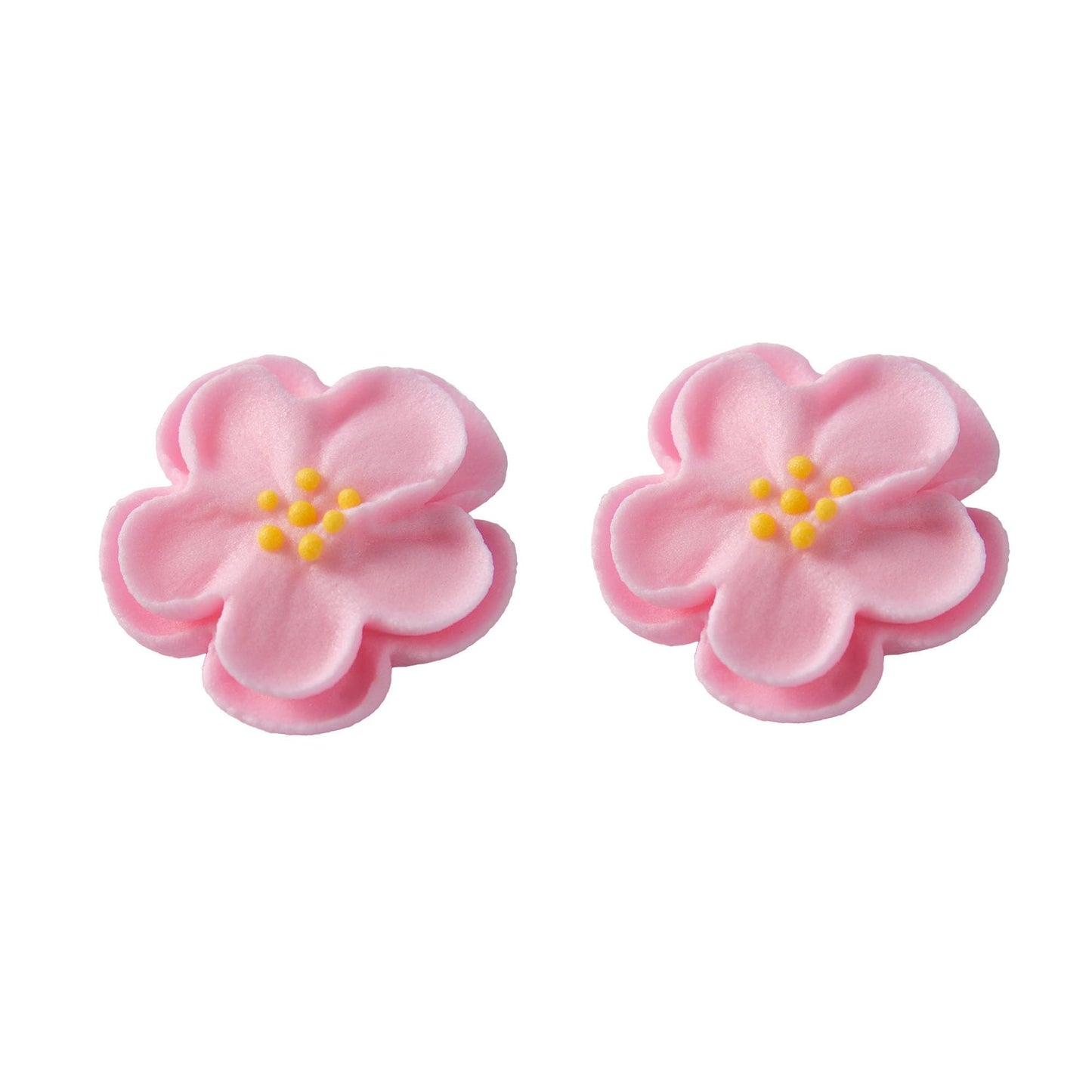 OCREME Royal Icing Sugar Flower Set of 14, 1 Inch, Pink - Cake Decorating, Cupcake Toppers for Birthdays, Weddings, Baby Showers