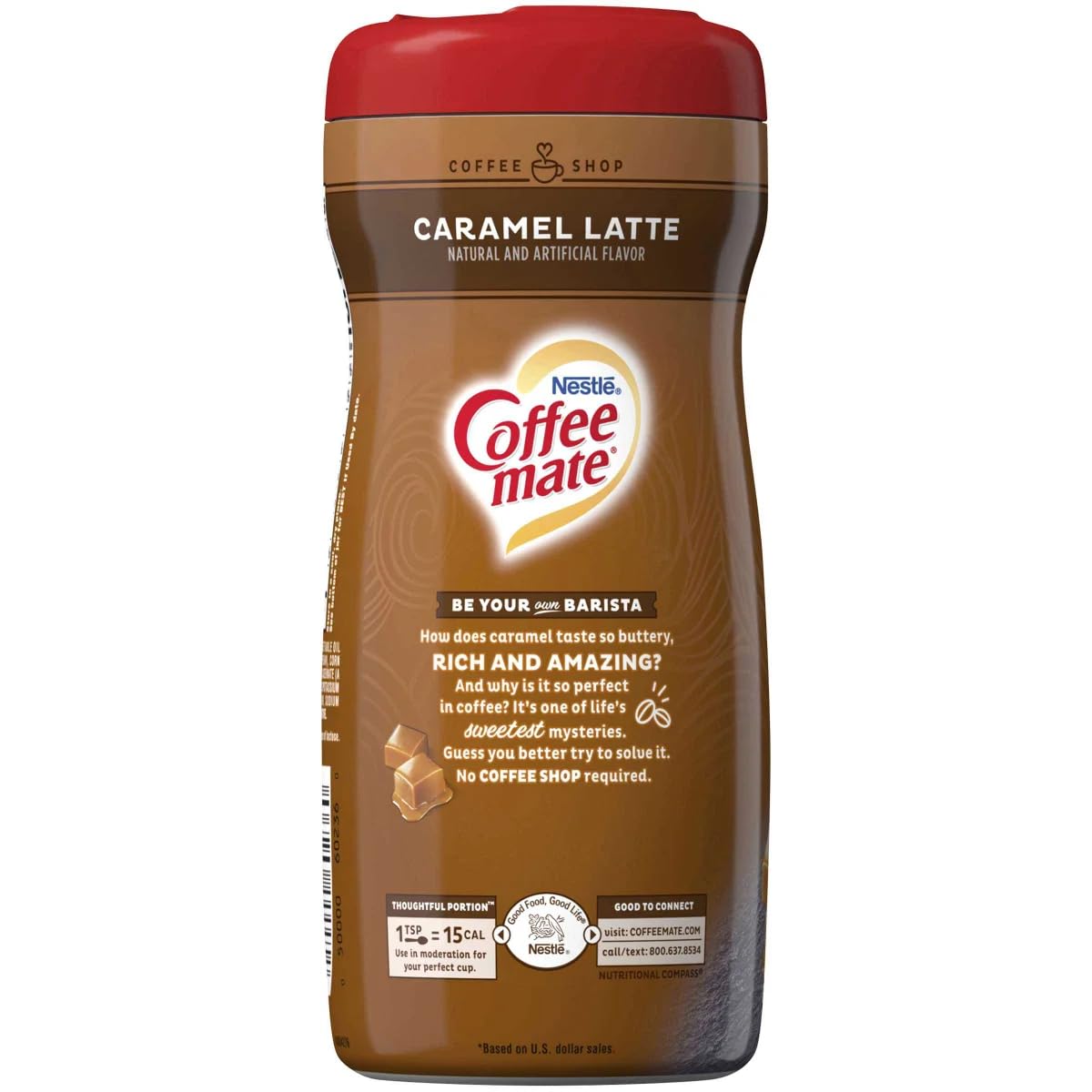 COFFEE MATE Caramel Latte Powder Coffee Creamer, 15 Ounce (Pack of 3)