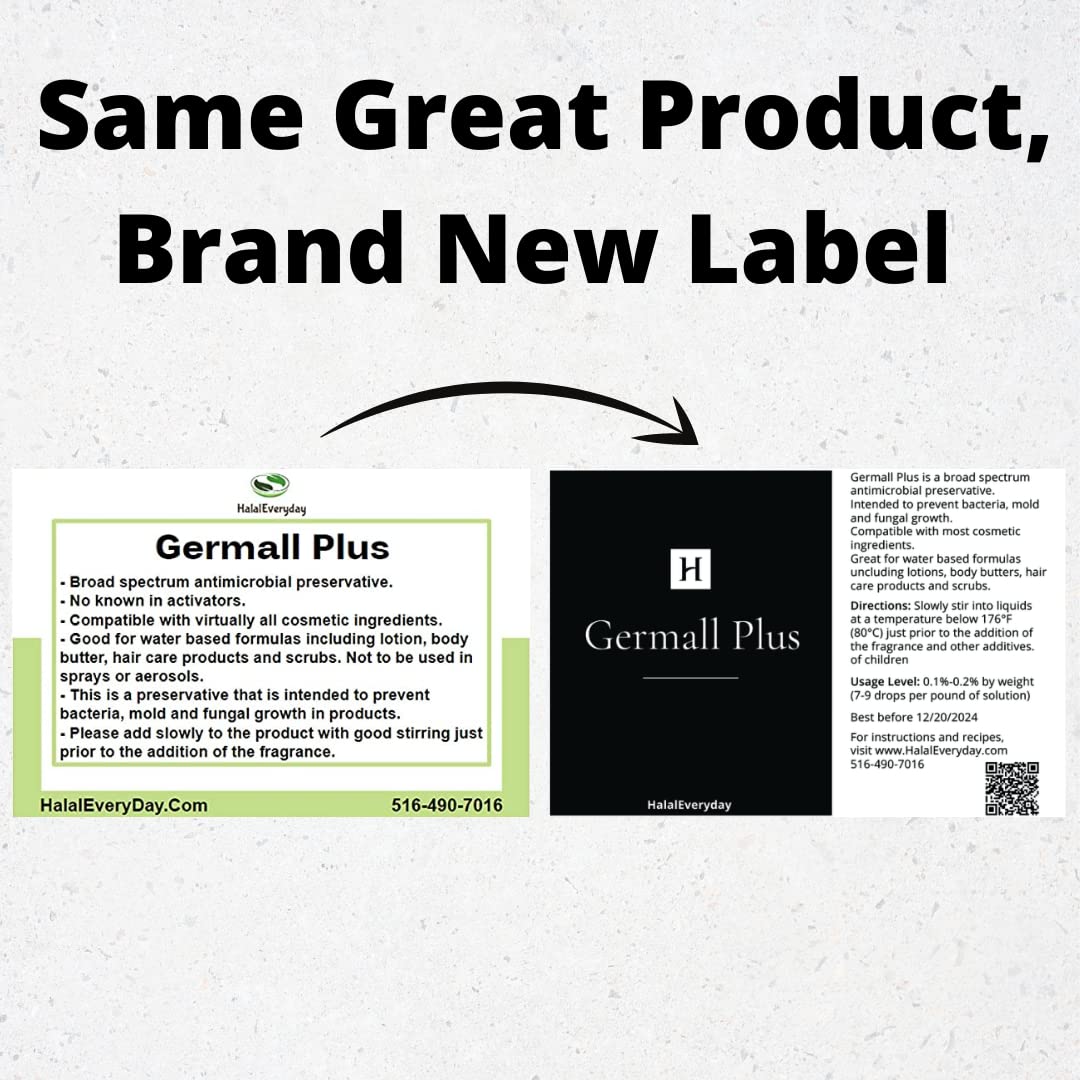 Kyabo Germall Plus Natural Preservative - 4oz Clear Liquid, Broad Spectrum, Compatible with Water-Based Formulas
