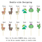 Llama Cactus Cupcake Toppers Party Cake Toppers 48Pcs, Mexican Fiesta Alpaca Cactus Theme Party Supplies Cake Decorations For Ba